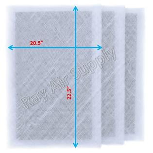 

Air Ranger Air Cleaner Replacement Filter Pads 22x25 Refills (3 Pack)
