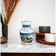 thumbnail image 5 of JAGASY Flying Eagle Urn for Mother - Mountain Tree Small Urn for Ashes Adult Male - Sky Blue Keepsake Funeral Urns for Father - Miniature Urns for Mom & Dad - (3 Inch), 5 of 7