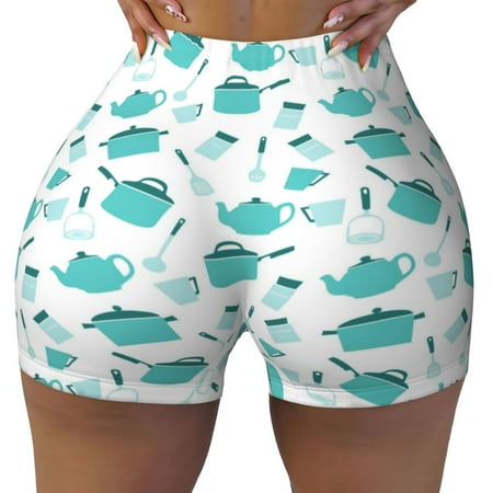 Workout Shorts Women  Utensiles Biker Shorts for Women Running Gym Spandex Shorts Tummy Control