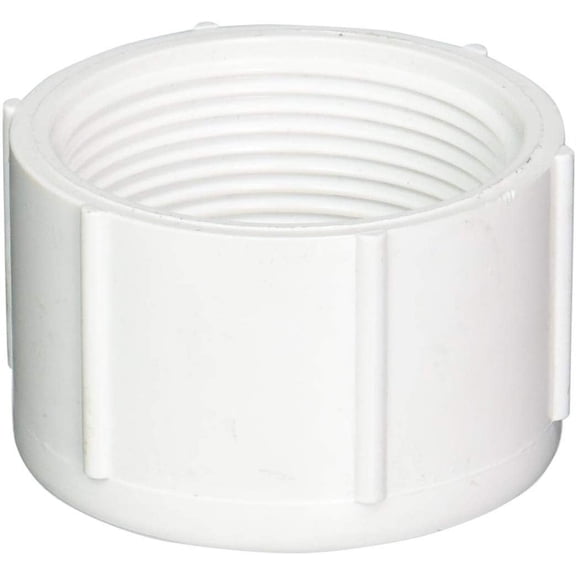 Genova Products Pipe Cap PVC Dome - Female, Durable, SCH 40 - 1-1/2 In, White, Pack Of 1