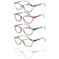 thumbnail image 3 of MODFANS Women Reading Glasses 5-Pack Colorful 1.50 Readers,Beautiful Pattern Cat Eye Glasses for Reading Lightweigth Flexible Spring Hinge Well Wear Look Younger, 3 of 5