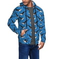thumbnail image 2 of Kdxio Whale And Sea Print Men Hoodies Casual Hoodies for Men with Zip Pockets Full Zip Long Sleeve Sweatshirt Sports Hooded Jacket-X-Large, 2 of 5