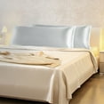 thumbnail image 2 of PiccoCasa Satin Body Pillowcases 2 Pcs Soft with Zipper Closure Silver Grey 20"x48", 2 of 7