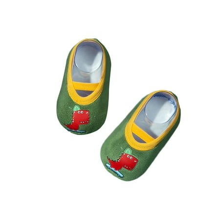 

Colisha Toddler Socks Soft Soles Sock Shoes Non-Slip Floor Slippers House Lightweight Home Shoe First Walker Slipper Green Dinosaur 5C