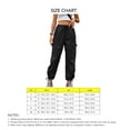 thumbnail image 4 of Baggy Pants with Large Pocket Tapered Cuff Pants Drawstring Closure Elastic Waisted Casual Pants Black M, 4 of 7