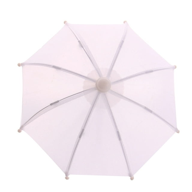 Flmtop Doll Umbrella Cute Decorative Solid Color Dollhouse Open Close Umbrella Decoration Daily Use
