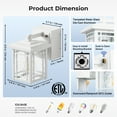 thumbnail image 3 of 2-Pack Outdoor Wall Light with GFCI Outlet, White Dusk to Dawn Exterior Light Fixture Wall Lantern, Waterproof Front Porch Lights Wall Mount, Modern Outdoor Coach Lights with Water Ripple Glass, 3 of 10