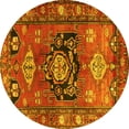 thumbnail image 1 of Ahgly Company Indoor Round Persian Yellow Traditional Area Rugs, 5' Round, 1 of 4