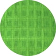 thumbnail image 1 of Ahgly Company Indoor Round Checkered Green Modern Area Rugs, 5' Round, 1 of 4