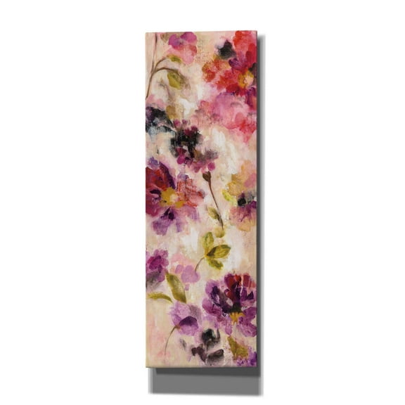 Epic Graffiti 'Exuberant Florals II' by Silvia Vassileva, Canvas Wall Art, 12"x36"