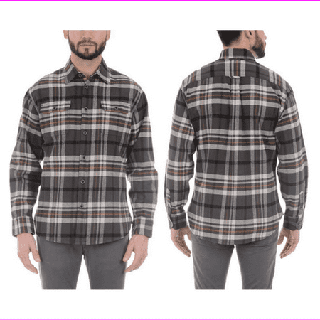 Jachs Men’s 9oz Cotton Brawny Flannel Shirt, Long Sleeve