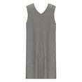 thumbnail image 4 of Cavosen Jumper Dresses for Women Gray Sleeveless Jumper Dress Short Fashion Side Slit Overall Dress Plain Woolen Casual Dress V-Neck Dress with Pocket Going Out Clothes XL, 4 of 8