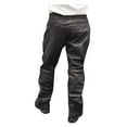thumbnail image 2 of Redline Men's Black Side Zip Pockets Leather Motorcycle Lined Pants M-1550 (28), 2 of 2