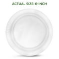 thumbnail image 2 of Betta 6-Inch Disposable Plastic Dessert Plates, White, 800 Count, Bulk Case, Microwave Safe (8 Pack Per Box x100), 2 of 7