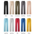 thumbnail image 4 of Pantalones de mujer Pantalones de pierna recta con bolsillos laterales de cintura elástica Abanopi Rosa/Extragrande, 4 of 7