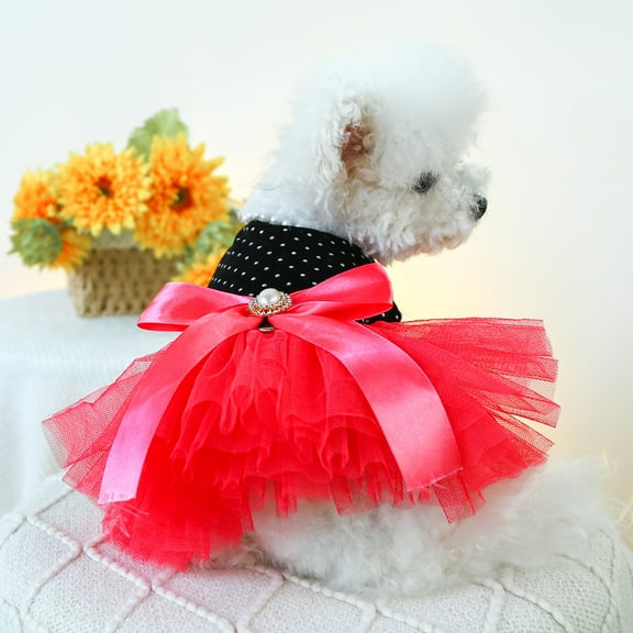 Zhuge Sweet Puppy Dog Dress,Cute Princess Cat Dresses Dog Skirt for Small Girl Dogs(A37,XL)