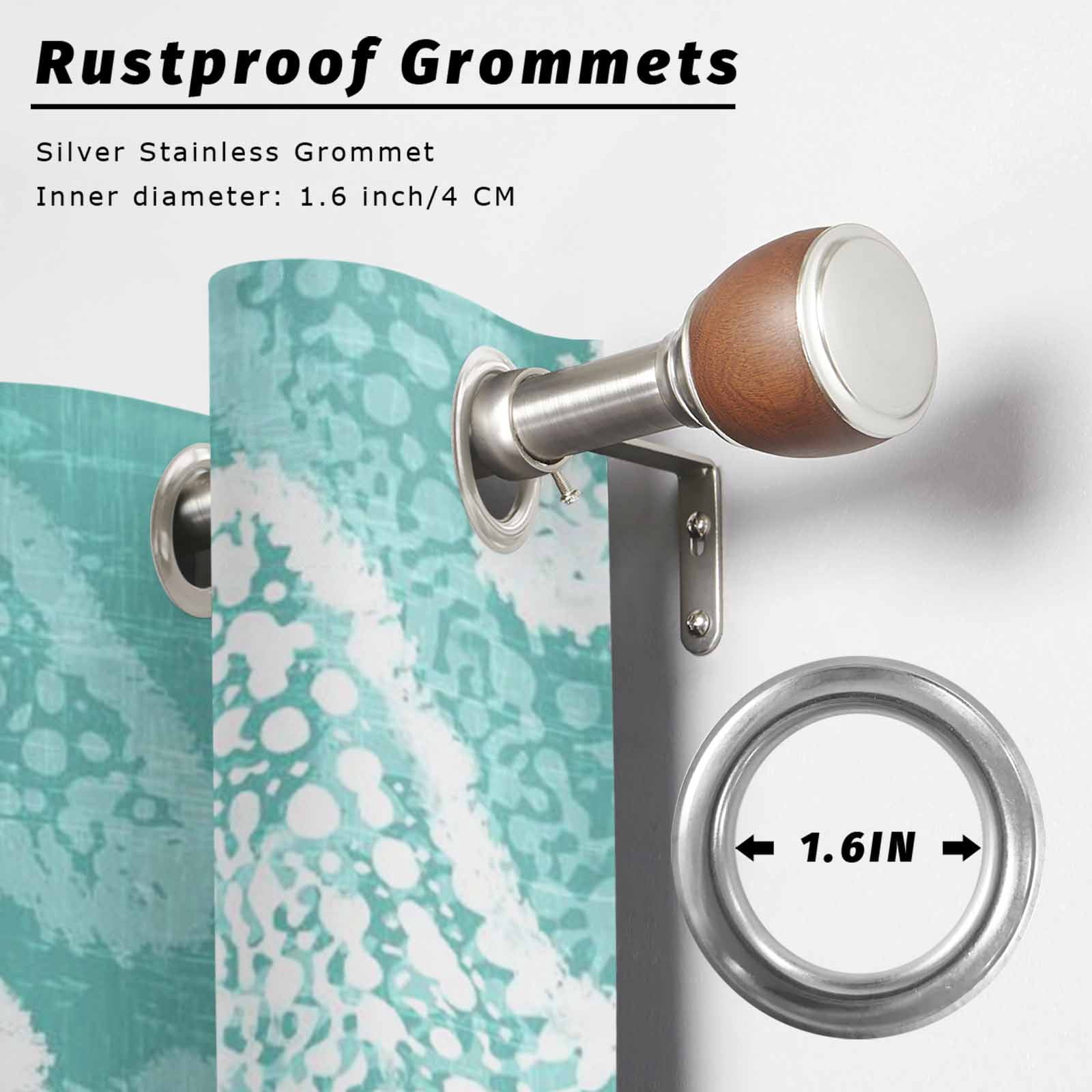 Aqua Starfish Outdoor Curtains for Patio, Coastal Summer Ocean Beach Nautical Modern Sunshade Privacy Drapes Grommet Waterproof Outside Curtains for Porch/Cabana/Balcony 54"x 108", 1 Panel