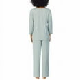 thumbnail image 2 of Midnight Carole Hochman Ladies' Cozy 3/4 Sleeve  2-piece Lounge Set With Pockets (Green, L), 2 of 3