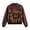#01-Coffee, variant on Women's Checkered Bomber Jacket Full Zip Up Casual Coat with Ribbed Cuffs Lightweight Streetwear Outerwear