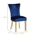 thumbnail image 7 of Set of 2 Dining Chairs with Metal Golden Legs, Velvet Armless Dining Chair with Nailhead Trim and Back Ring Pull, Modern Mid-back Chair for Kitchen, Dining Room, Living Room and Bedroom, Blue, 7 of 7
