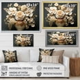 thumbnail image 4 of Designart "Elegance In White And Gold Hydrangea VI" Hydrangea Floater Framed Canvas Art Print, 4 of 5