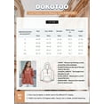 thumbnail image 4 of DOKOTOO Women Hoodies Oversized Drawstring Waffle Hooded Sweatshirt Casual Long Sleeve V Neck Waffle Knit Tops S-2XL, 4 of 10