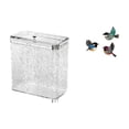 thumbnail image 1 of Cubo De Basura De Cocina Con Tapa Y Pájaro De Madera, Juego De Arte De Pared Para Baño, Jardín, Estudio, Sala, Decoración Rústica Para Colgar Sobre La Puerta Del Armario., 1 of 8
