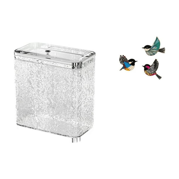 Cubo de basura de cocina,Contenedor de compost para cocina,bote de basura pequeño colgante,Pájaro para colgar en la pared,Arte de pared de pájaros de madera Decoración de pared de pájaros