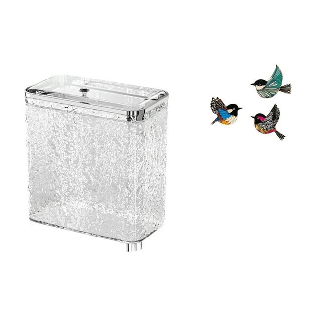 Cubo De Basura De Cocina Con Tapa Y Pájaro De Madera, Juego De Arte De Pared Para Baño, Jardín, Estudio, Sala, Decoración Rústica Para Colgar Sobre La Puerta Del Armario.