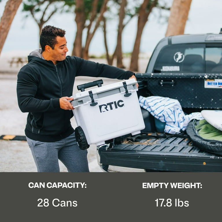 RTIC 22 QT Ultra-Light Wheeled Hard-Sided Ice Chest Cooler, Fits