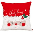 thumbnail image 2 of Christmas Decorative Throw Pillow Covers 18x18 Inch Set Of 4 Christmas Holiday Velvet Pillow Cases Xmas Santa Clause Deer Snowman Red Green Cushion Covers Outdoor Sofa Home Bed Decor Pillow Protectors, 2 of 5