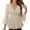 Beige, variant on HAiming Women's Dressy Blouses Ruffle 3/4 Sleeve Peplum Sparkly Tops V Neck Pleated Casual Trendy Clothes