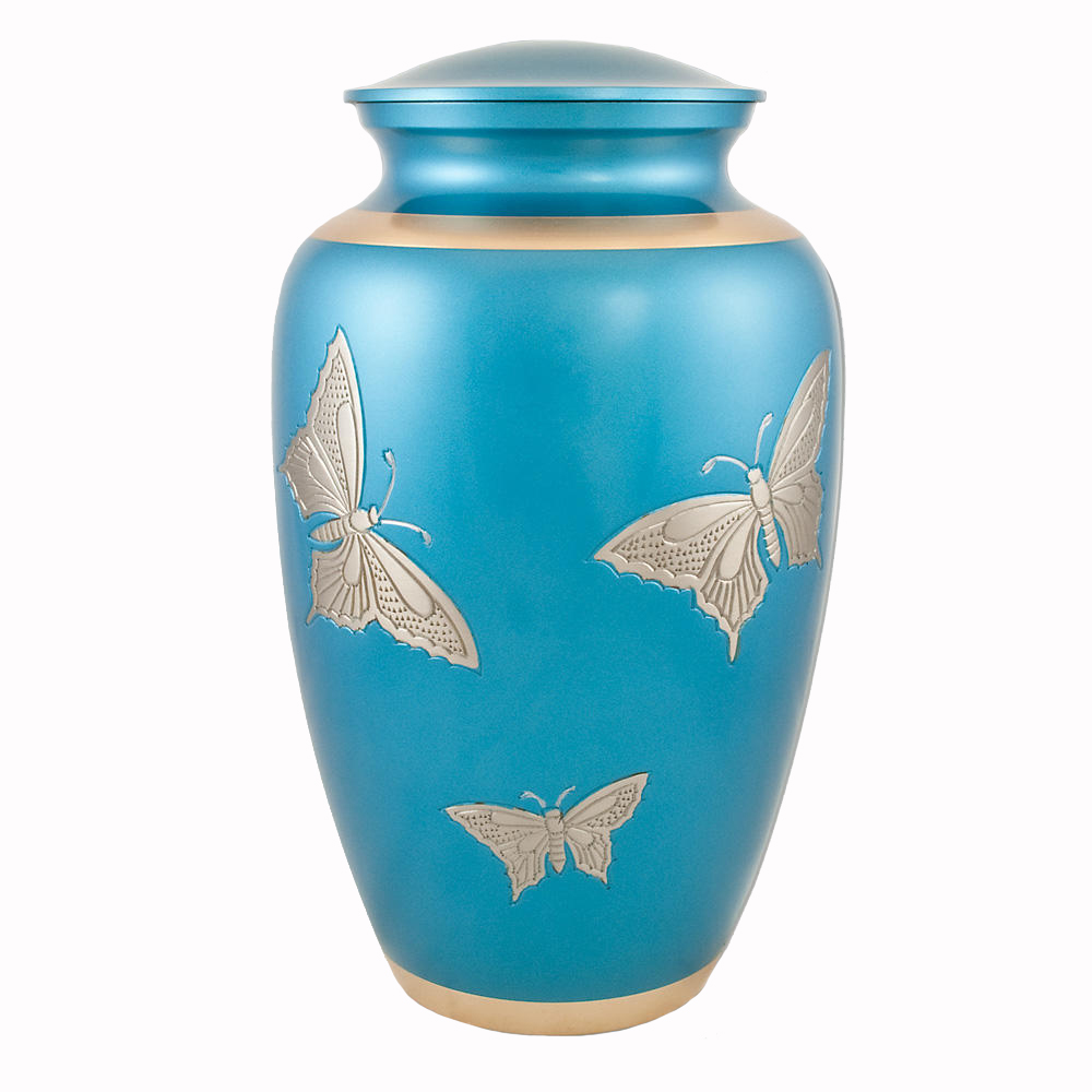 Perfect Memorials Large Blue Butterfly Cremation Urn