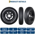 thumbnail image 4 of JoanKaren 2 Pack 5.30-12 Trailer Tires with 12" Rims,Load Range C 6PR, 4 Lug 4" Bolt Pattern,Heavy Duty Tires for Boat,Camper & Utility Trailers, 4 of 10
