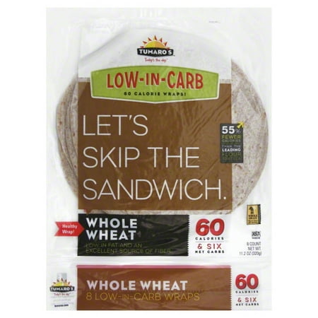 Tumaro's Wraps Low-In-Carb Whole Wheat - 8 CT11.2