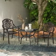 thumbnail image 4 of Gymax Table d'Appoint Extérieur en Aluminium Coulé de 21 Pieds' Table Basse Carrée de Patio avec Tablette de Rangement, 4 of 10