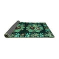thumbnail image 2 of Ahgly Company Indoor Round Persian Turquoise Blue Traditional Area Rugs, 6' Round, 2 of 4