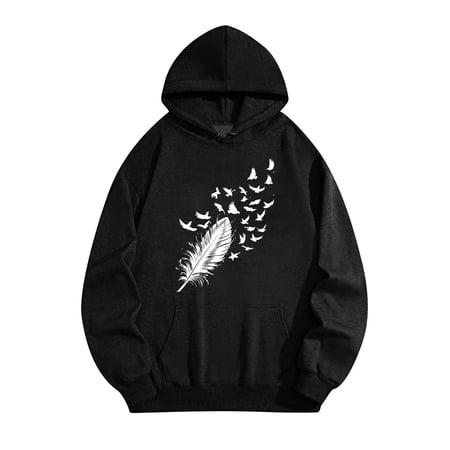 Women s Graphic Hoodies Oversized Sweatshirts Pullover Graphic Hoodies Long Sleeve Winter Fall Outfits Fashion Y2k Tops S