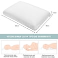 thumbnail image 3 of Costway Almohada en Espuma de Memoria Almohada Ergonómica Cómoda y Ventilada Soporte Cervical para Supino Prono Blanco 60 x 40 x 13 cm, 3 of 9
