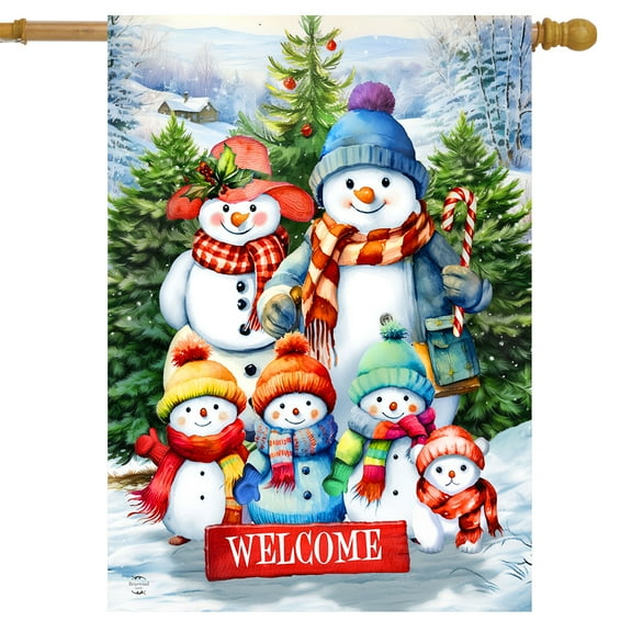 Briarwood Lane Snow Family House Flag