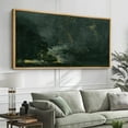 thumbnail image 4 of IDEA4WALL Extra Large Framed Canvas Print Wall Art Abstract Dark Green and Gold Flecks Modern Luxe Wall Decorative Nature Landscape Fine Art Modern Oversized Artwork for Living Room - 60"x30", 4 of 5
