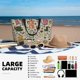 thumbnail image 5 of Easygdp Coffee Makers Macaroons Chocolate Bolsa de Viaje de Playa de Gran Capacidad, Bolsa Tote Perfecta para la Playa, Escapadas de Fin de Semana y Viajes, 5 of 7