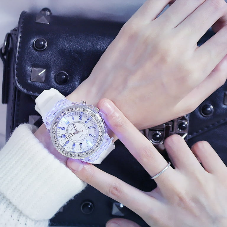 Rhinestone store led watch