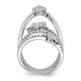 thumbnail image 2 of Primal Silver Sterling Silver Rhodium-plated Cubic Zirconia Star Ring, 2 of 9