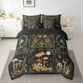 thumbnail image 2 of Feelyou Vintage Mushroom Bedding Comforter Set 7-Piece, Tropical Flower Full Bedding Set, Boho Moth Moon Print Fitted Sheet Flat Sheet, 2 of 8