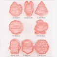 thumbnail image 5 of Galletas de Navidad, herramientas para hornear bricolaje, 8 piezas de plástico, sellos de galletas de Navidad, moldes de galletas divertidas de dibujos animados de Navidad Afortunado Sencillez, 5 of 5