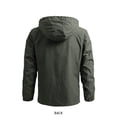 thumbnail image 6 of Men Outdoor Windproof Waterproof Hooded Jacket Field Climbing Warm Thin Outwear 2024 Male Fall Winter Hiking Camping Clothes (Grey,3XL), 6 of 6