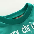 thumbnail image 5 of Odeerbi Toddler Boys Girls Christmas Outfit Long Sleeve Sweatshirt Childrens Santa Claus Print Pullover Sweater Jacket Green, 5 of 7