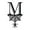 M, variant on EUDIDV Scary Gate Sign Halloween 26 Letter Decoration Hang Tag, Spider Hang Tag Halloween Gate Signage Decorative
