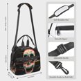 thumbnail image 2 of Disketp Glitch Screaming Skull Lonchera Térmica para Mujer y Hombre, Bolsa de Almuerzo Reutilizable e Impermeable para Trabajo, Viajes y Picnic, 2 of 7